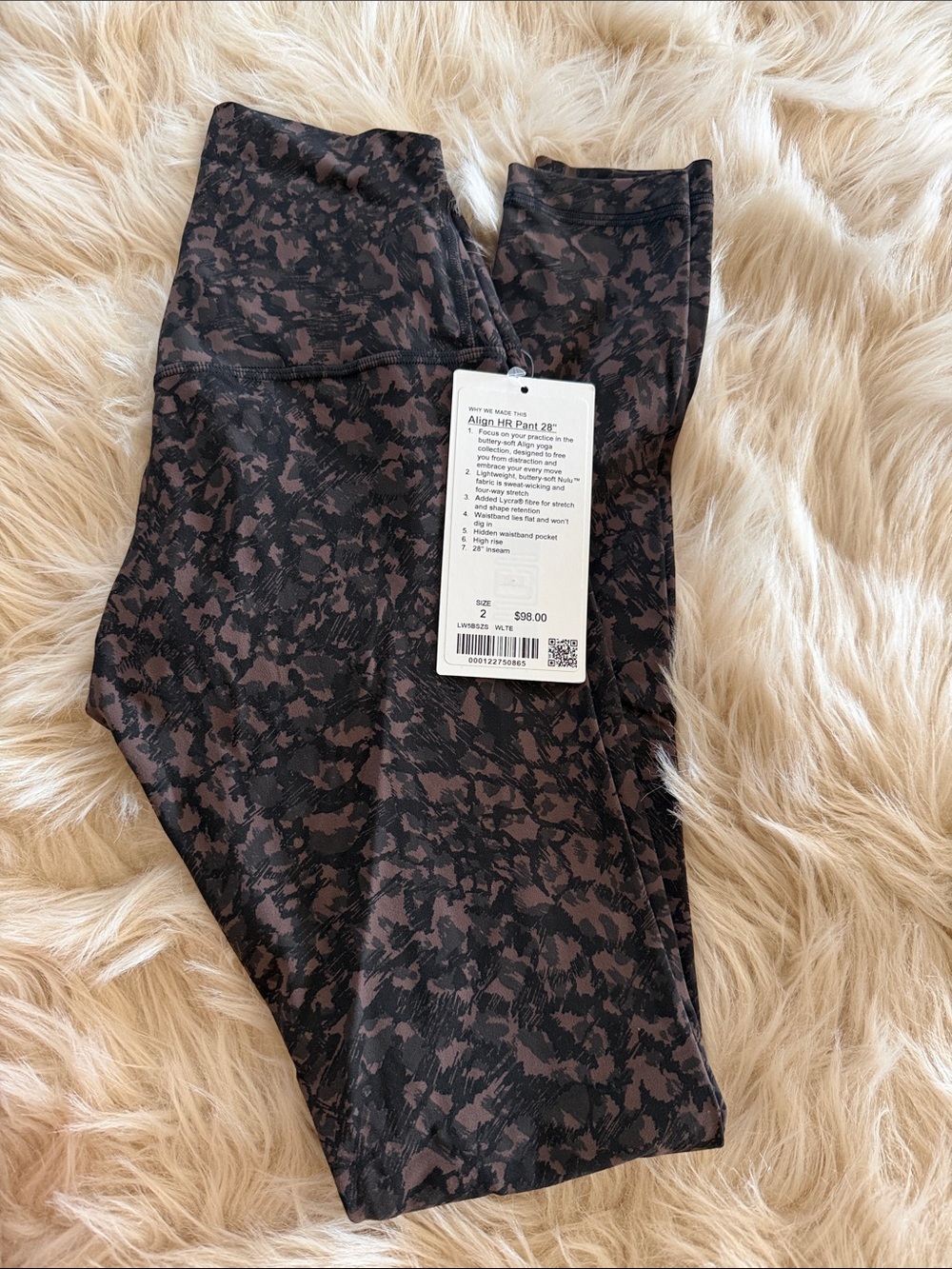 lululemon athletica Kids Leggings - Black and Brown Camo Print